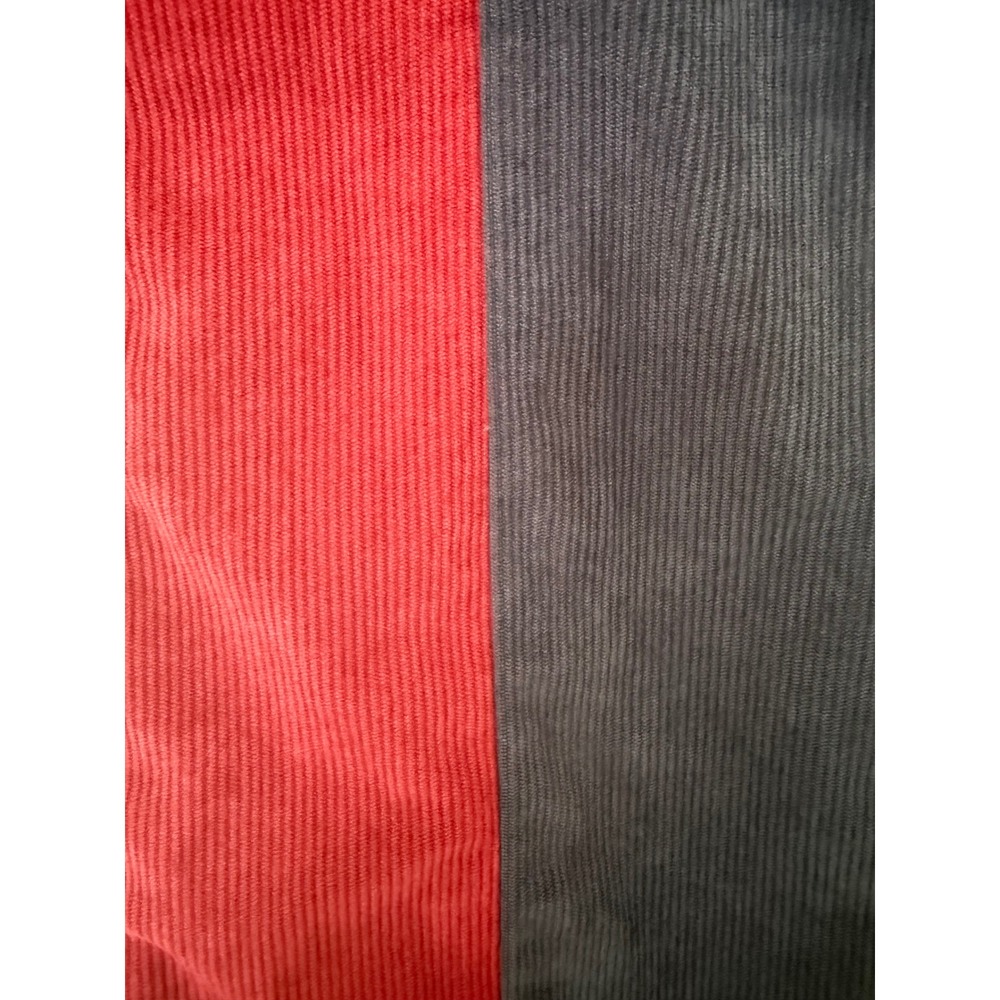 Cider Colorblock Retro Corduroy Flare Pants Navy Blue Red High Waisted Size M - Picture 11 of 13